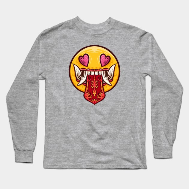 Balinese Emoji Long Sleeve T-Shirt by aditvest